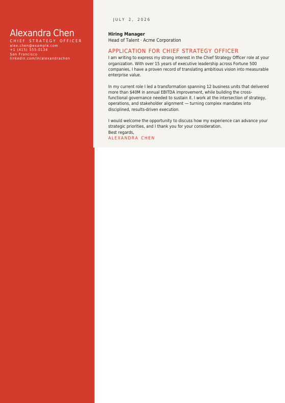 Bauhaus Block — CV template preview