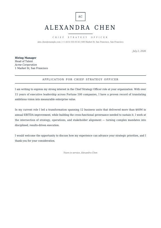 Diplomatic Embassy — CV template preview