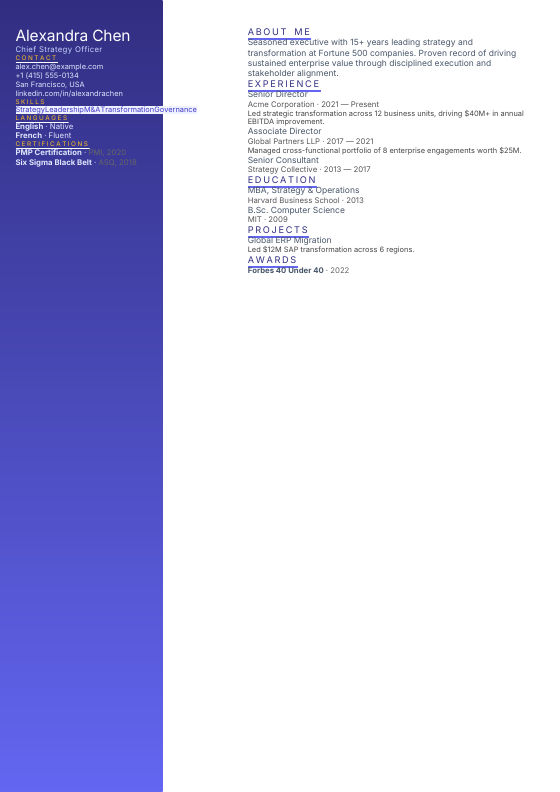 Modern Sidebar