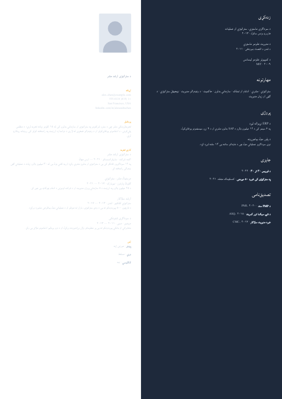 بربنډ ویش — CV template preview