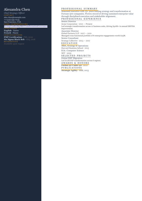 Executive Two-Column
