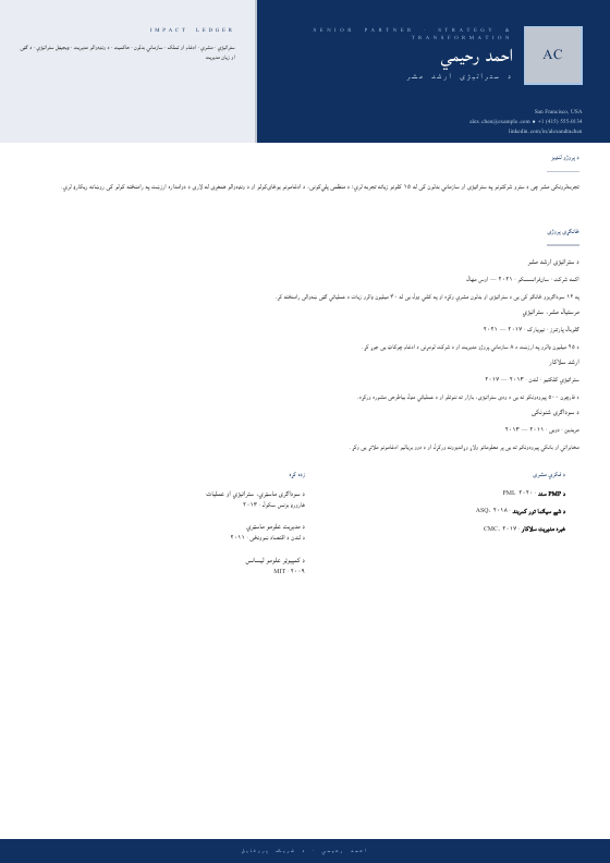 Sapphire Consulting Elite — CV template preview